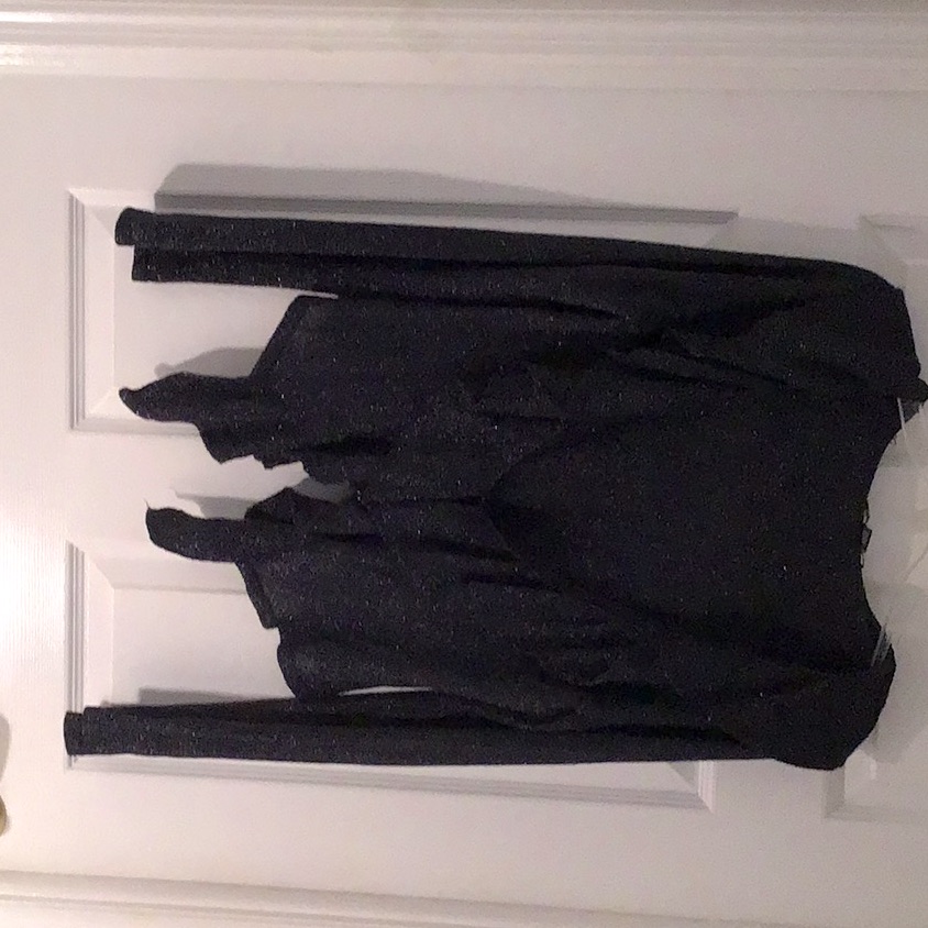 Holiday Shrug/Sweater In Navy And Silver Size M. Great For The Holidays